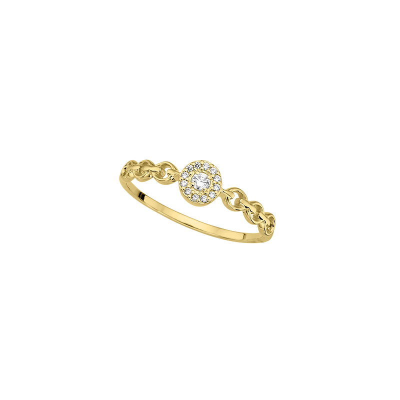 Damenring 333/- Gelbgold Zirkonia