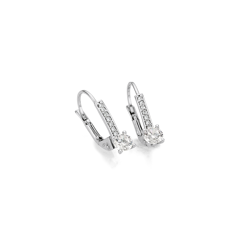 Ohrboutons 333/- Weißgold Zirkonia