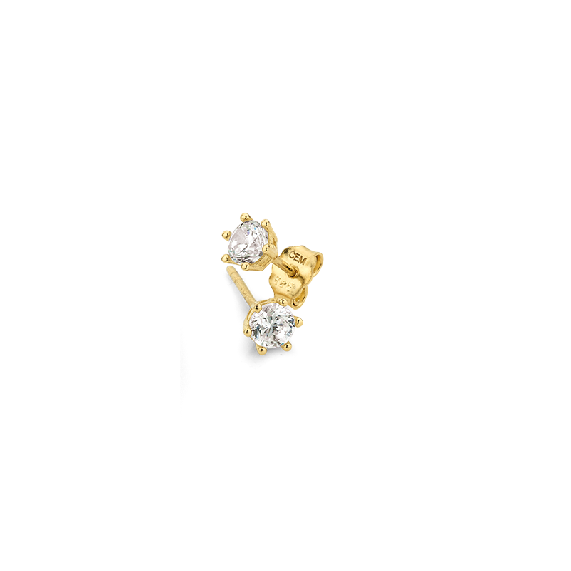 Ohrstecker 585/- Gelbgold Zirkonia