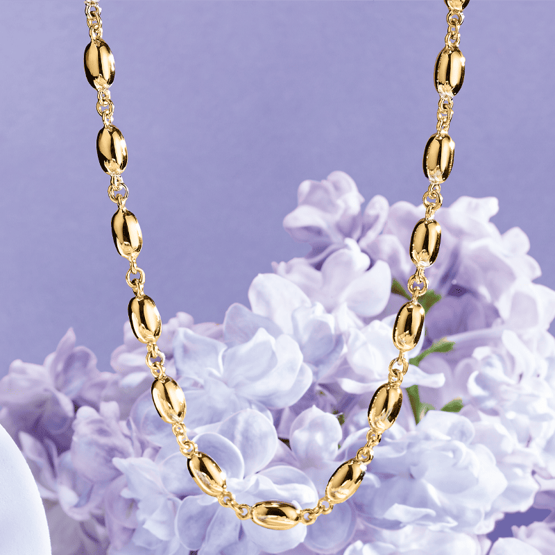 Damencollier 585/- Gelbgold 45 cm