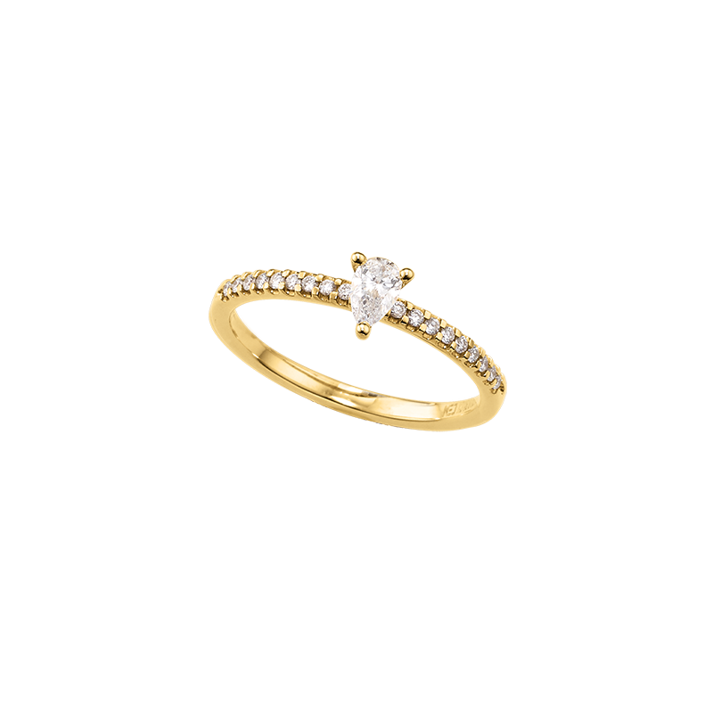 Damenring 333/- Gelbgold Lab Grown Diamonds 0,31 ct.
