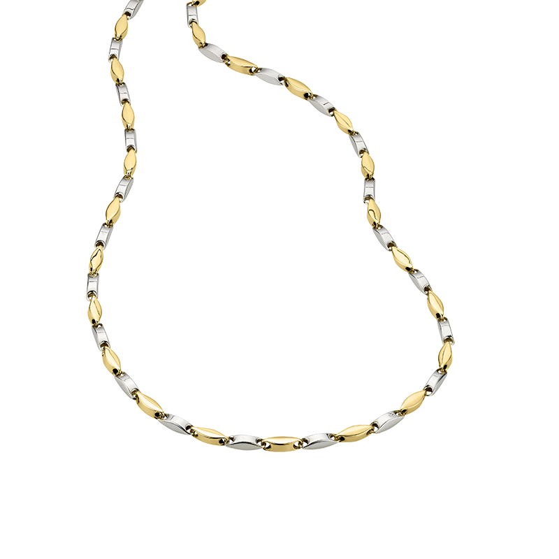 Damencollier 333/- Gelbgold teilrhodiniert 45 cm