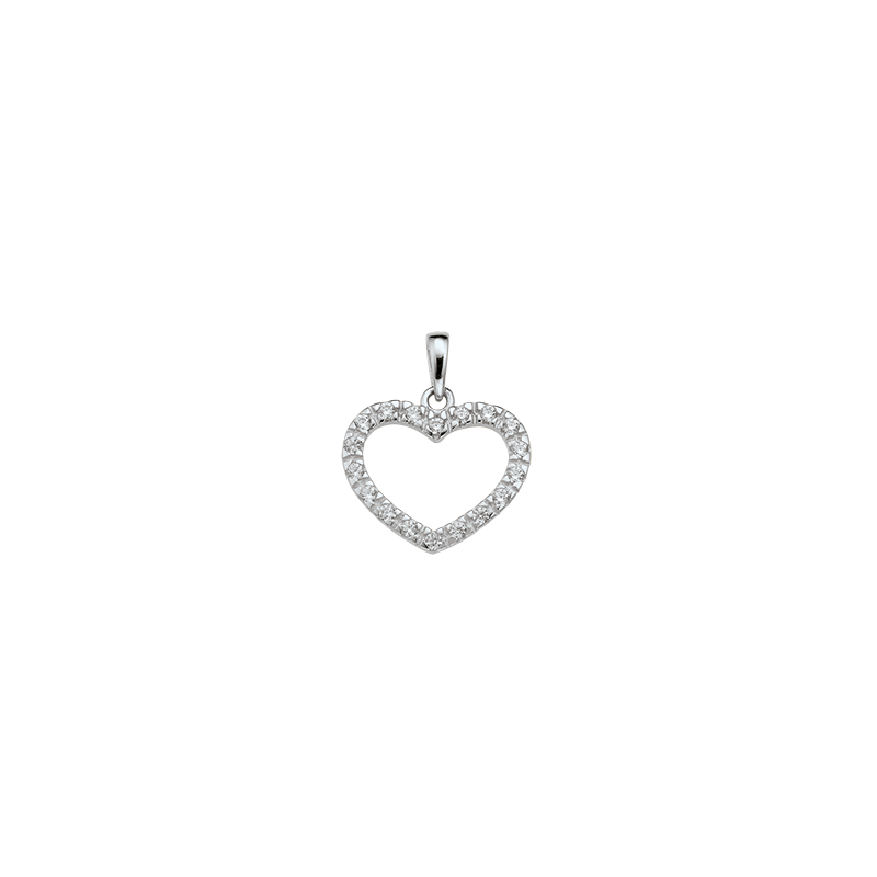 Anhänger 585/- Weißgold Zirkonia