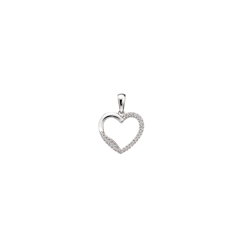 Anhänger 585/- Weißgold Zirkonia