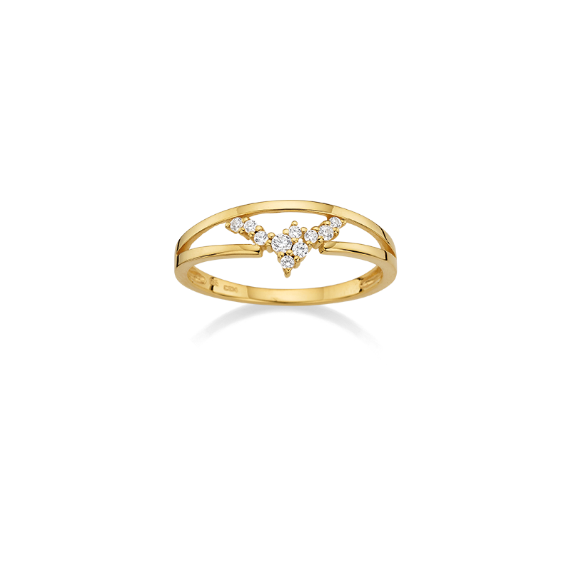 Damenring 585/- Gelbgold Zirkonia