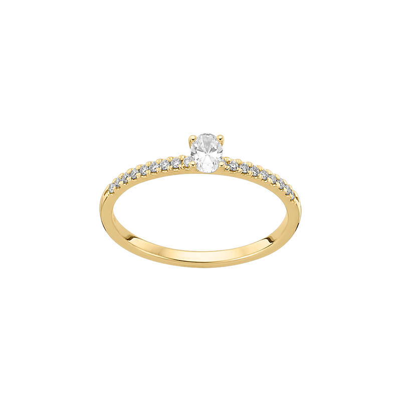 Damenring 333/- Gelbgold Lab Grown Diamonds
