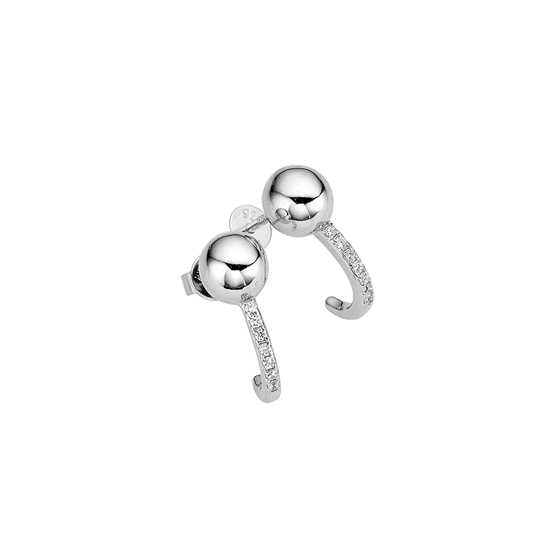 Creolstecker 925/- Silber Zirkonia