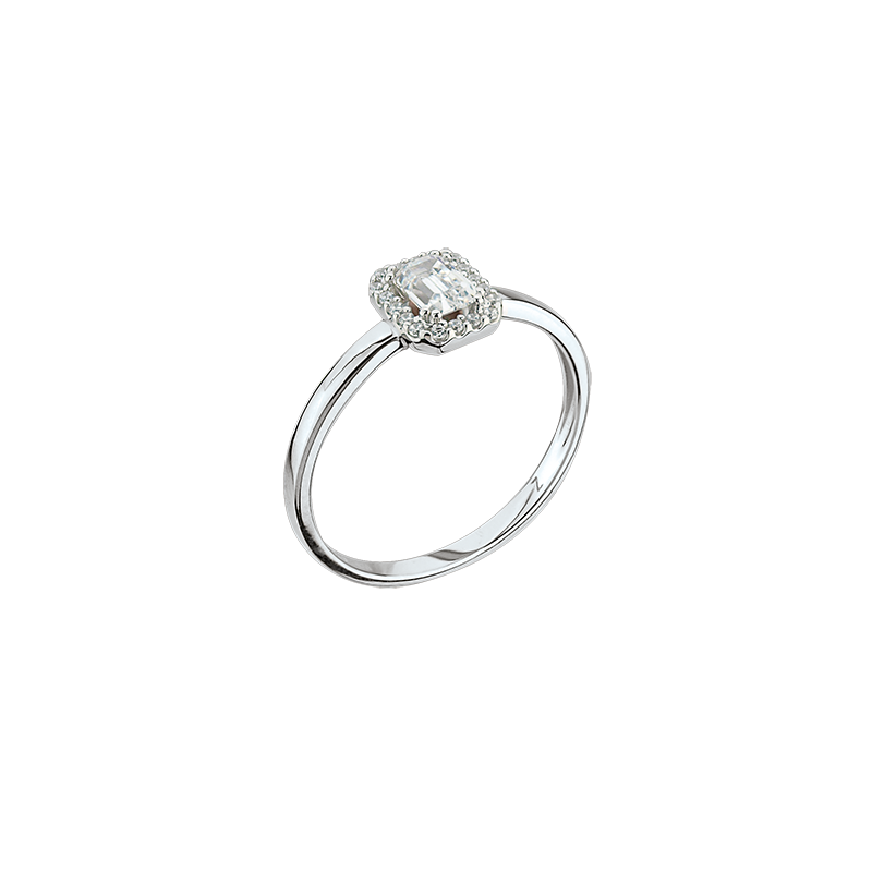 Damenring 333/- Weißgold Zirkonia