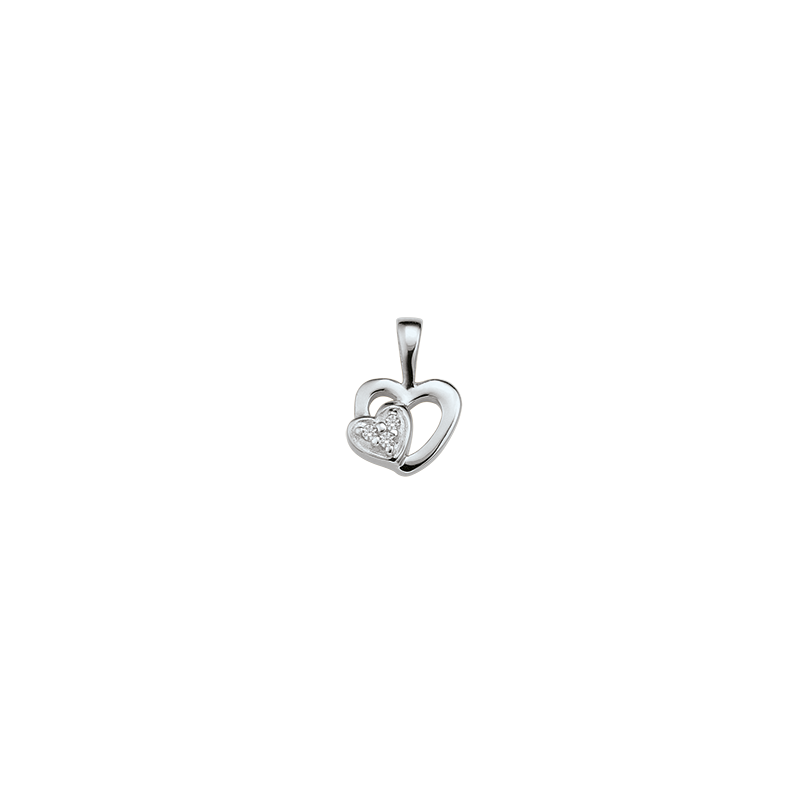 Anhänger 585/- Weißgold Zirkonia