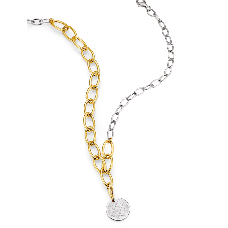 Damencollier 925/- Silber  goldplattiert 45 cm