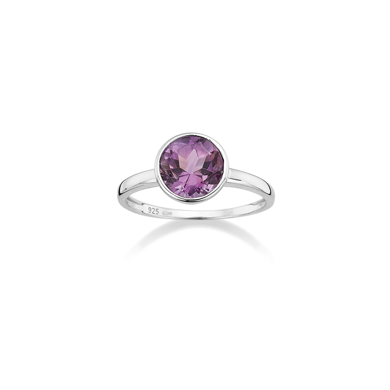Damenring 925/- Silber Amethyst