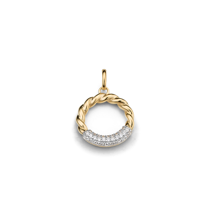 Anhänger 333/- Gelbgold Zirkonia