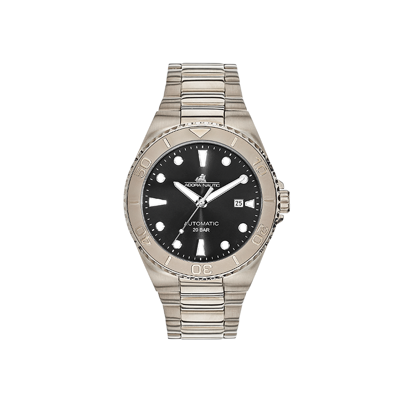 Edelstahlgehäuse Edelstahlband 20 bar wasserdicht  Mineralglas Automatik-Werk