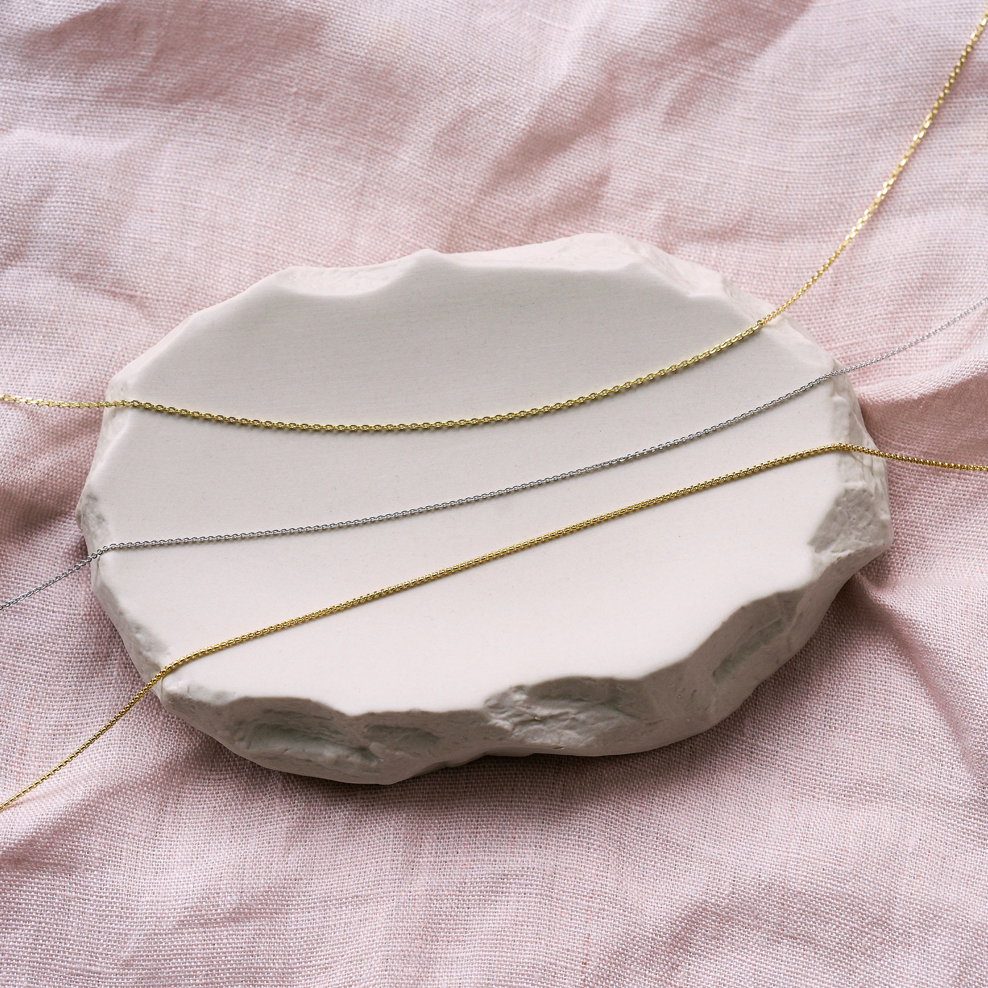Kette 585/- Weißgold 40 cm