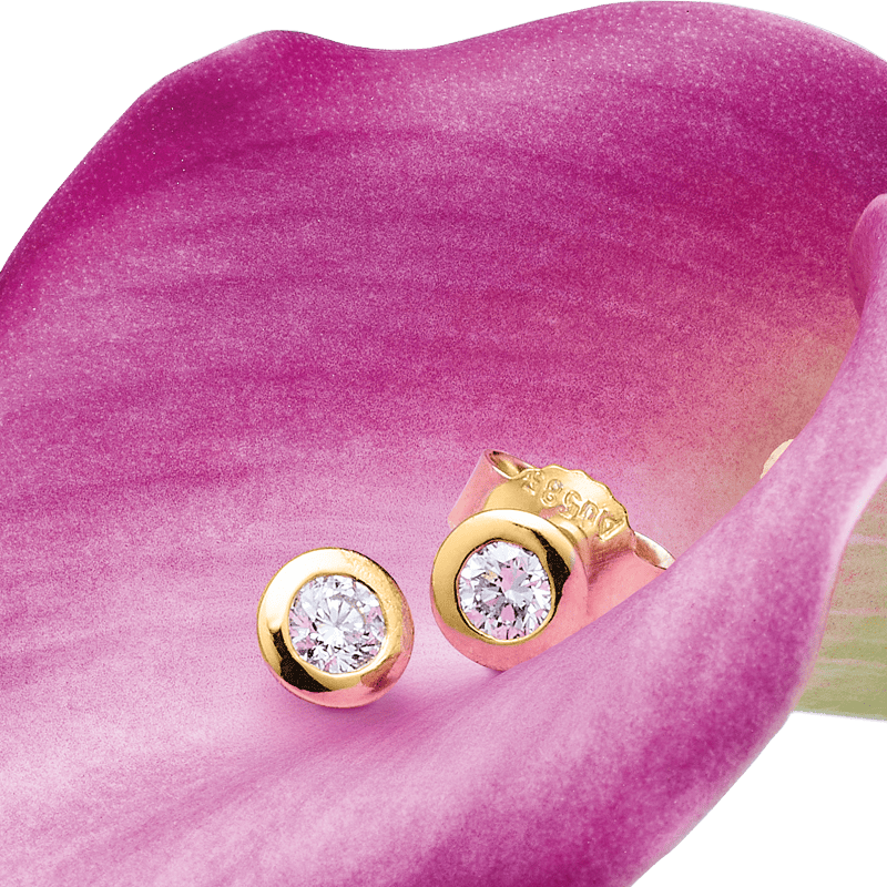 Ohrstecker 585/- Gelbgold Brillant 0,06 ct.
