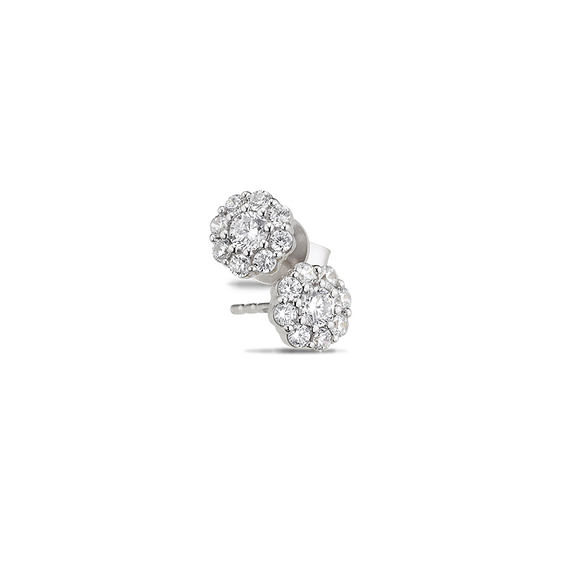 Ohrstecker 333/- Weißgold Zirkonia