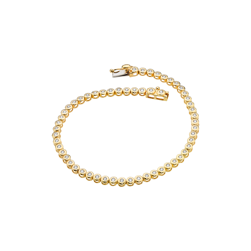 Armband 585/- Gelbgold Brillant 1,00 ct. 19 cm