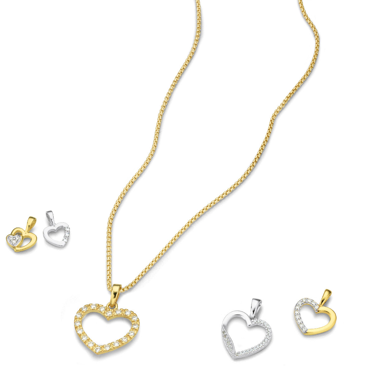 Anhänger 585/- Gelbgold Zirkonia