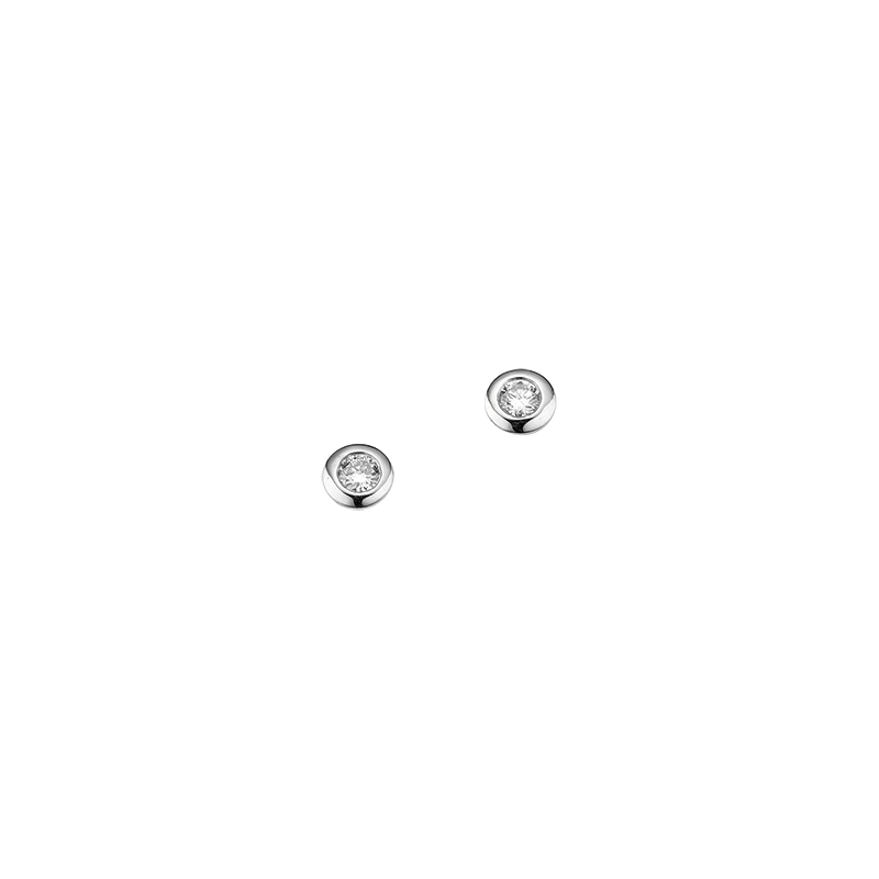 Ohrstecker 585/- Weißgold Brillant 0,06 ct.