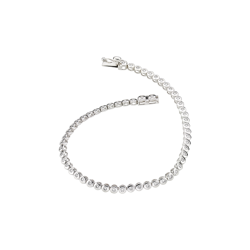 Armband 585/- Weißgold Brillant 1,00 ct. 19 cm