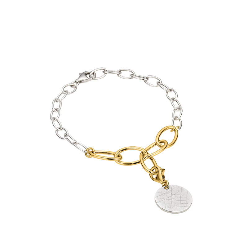 Armband 925/- Silber goldplattiert 19 cm