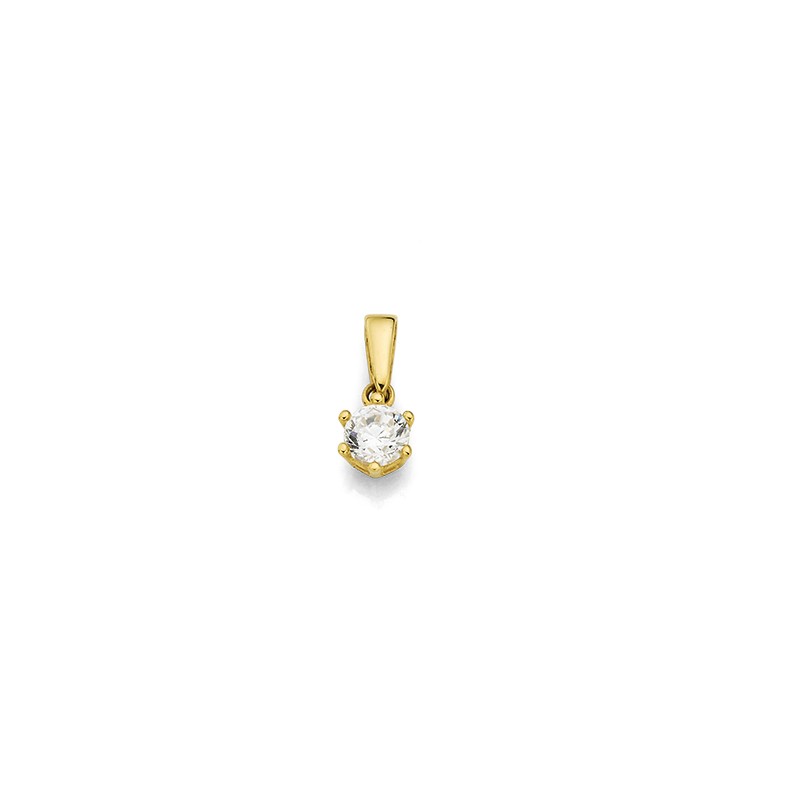 Anhänger 585/- Gelbgold Zirkonia
