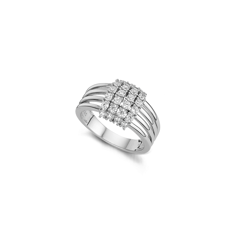 Damenring 925/- Silber Zirkonia