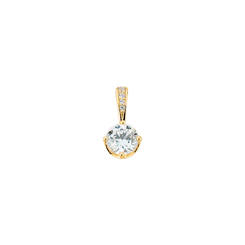 Anhänger 925/- Silber goldlplattiert Zirkonia