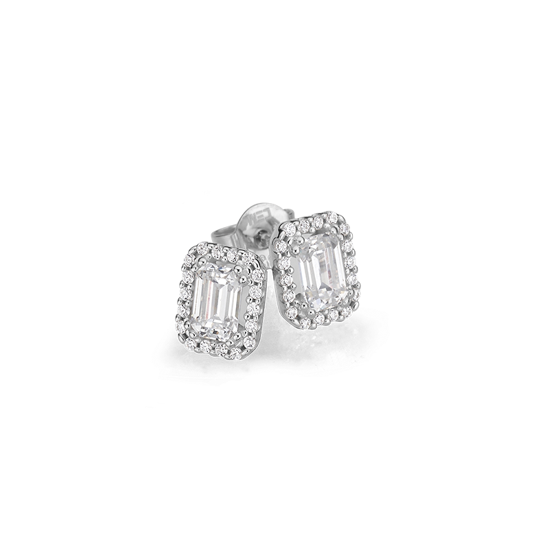 Ohrstecker 333/- Weißgold Zirkonia