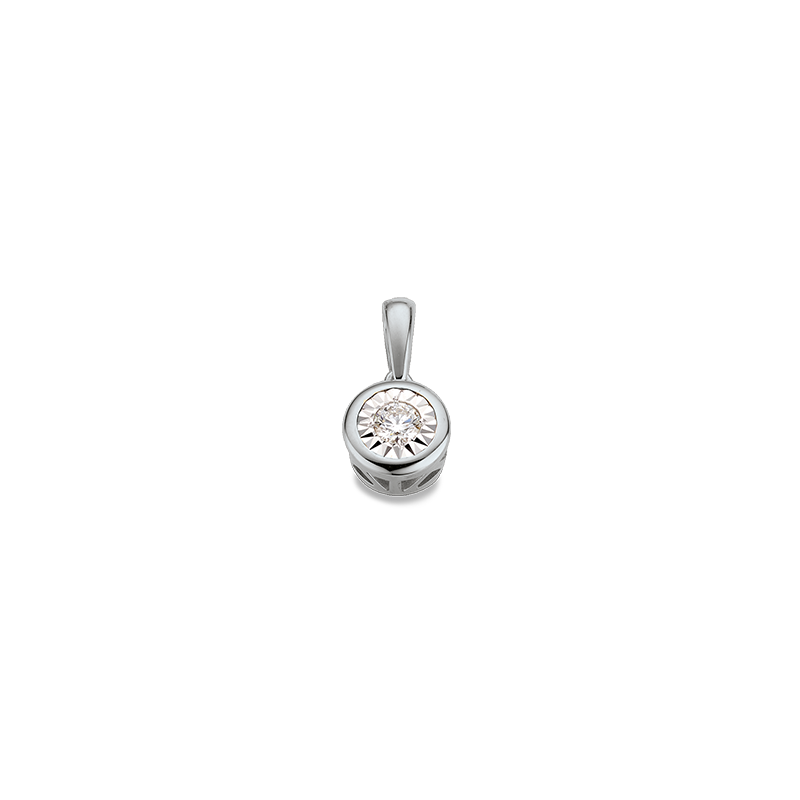Anhänger 585/- Weißgold Brillant 0,09 ct.