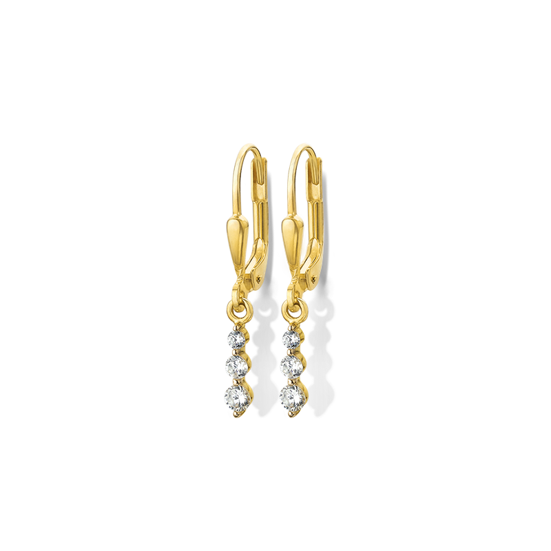 Ohrhänger 333/- Gelbgold Zirkonia