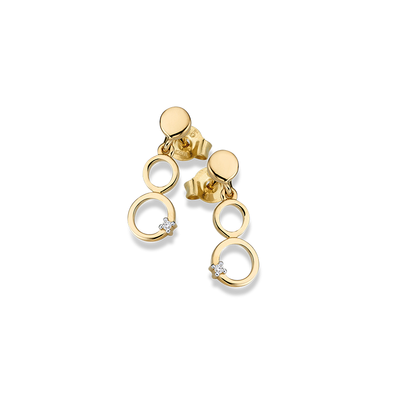 Ohrhänger 585/- Gelbgold Brillant 0,01 ct.