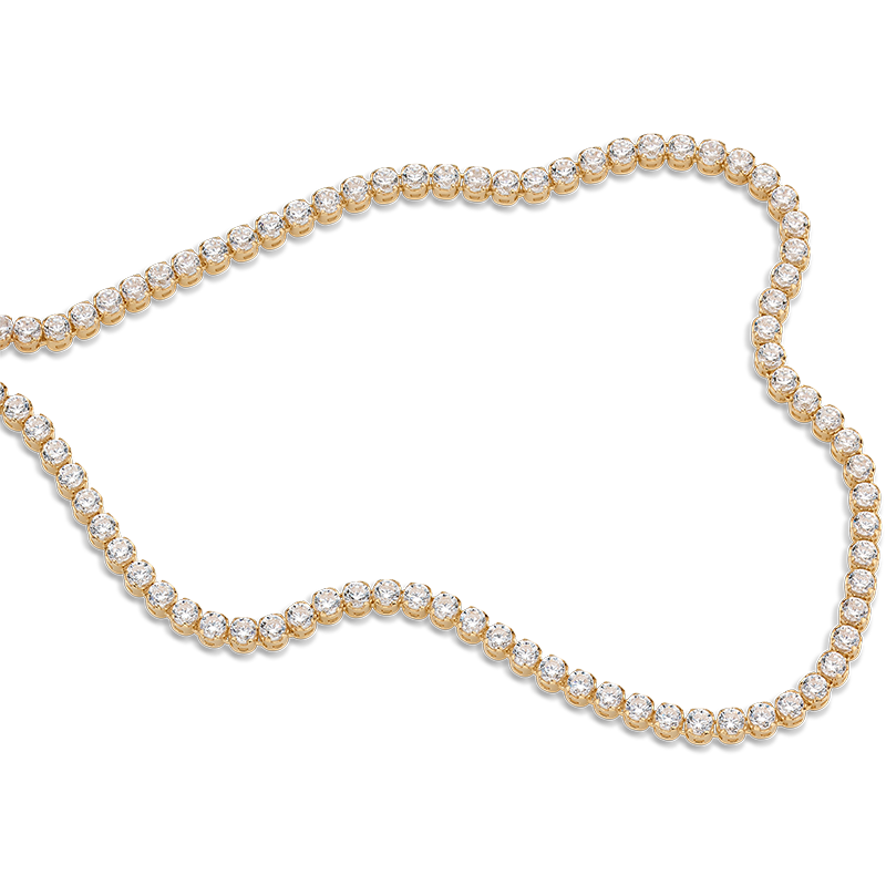 Armband 585/- Gelbgold Zirkonia 19 cm