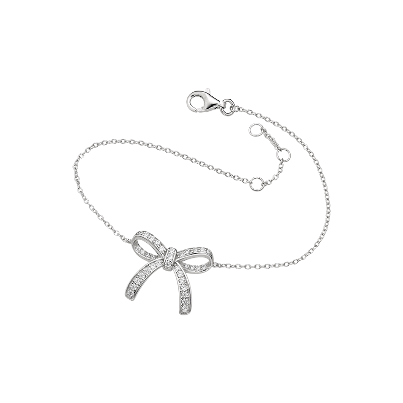 Armband 925/- Silber Zirkonia 17 cm