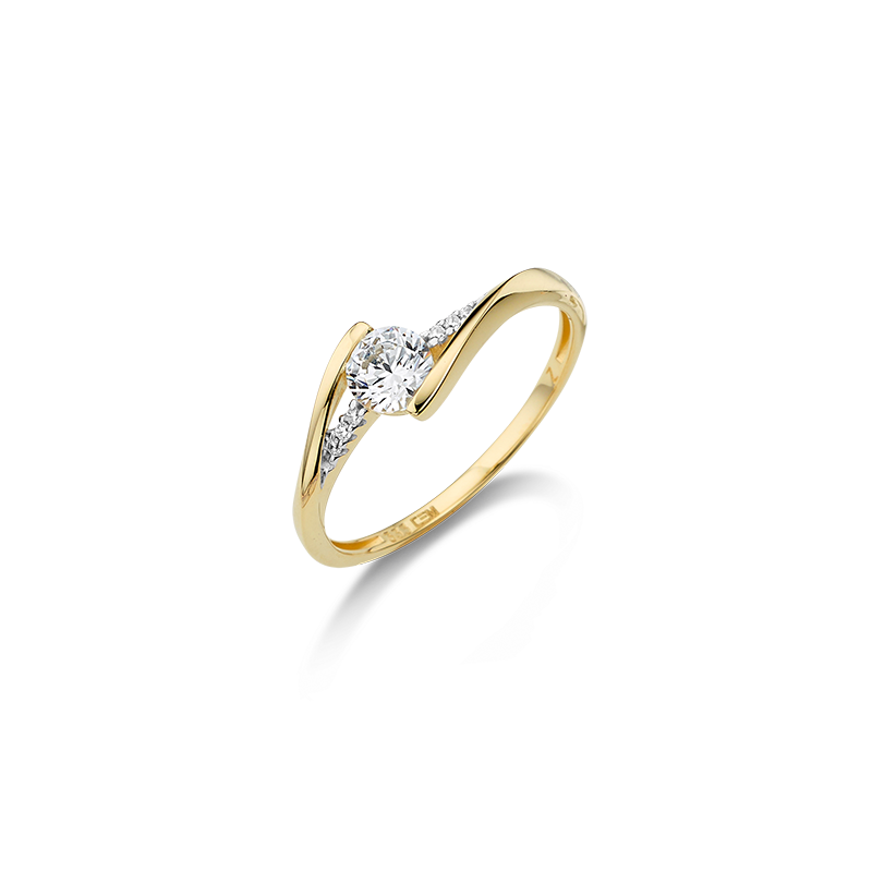 Damenring 333/- Gelbgold Zirkonia