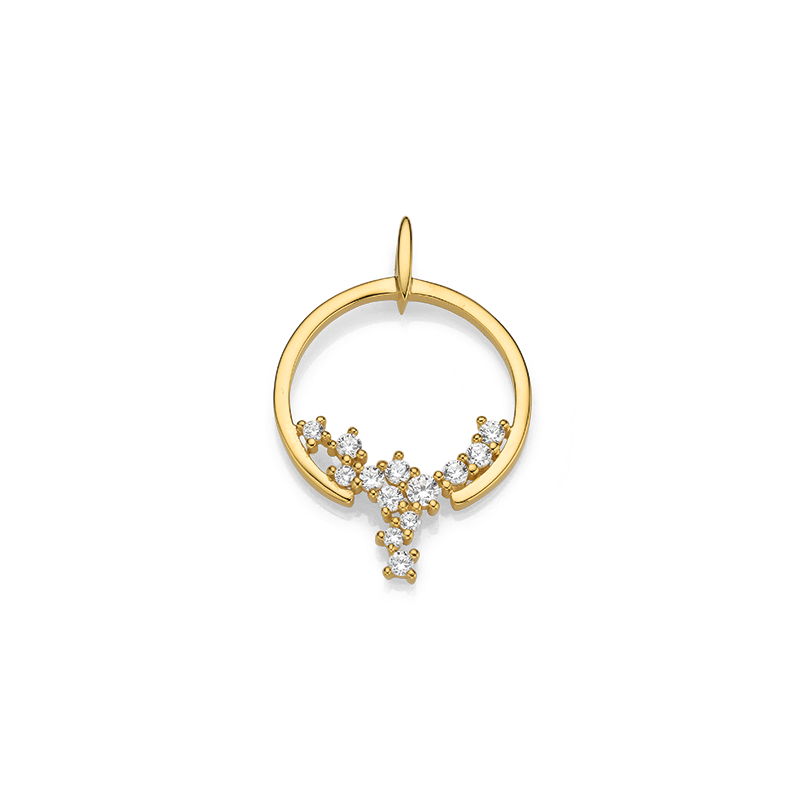 Anhänger 585/- Gelbgold Zirkonia