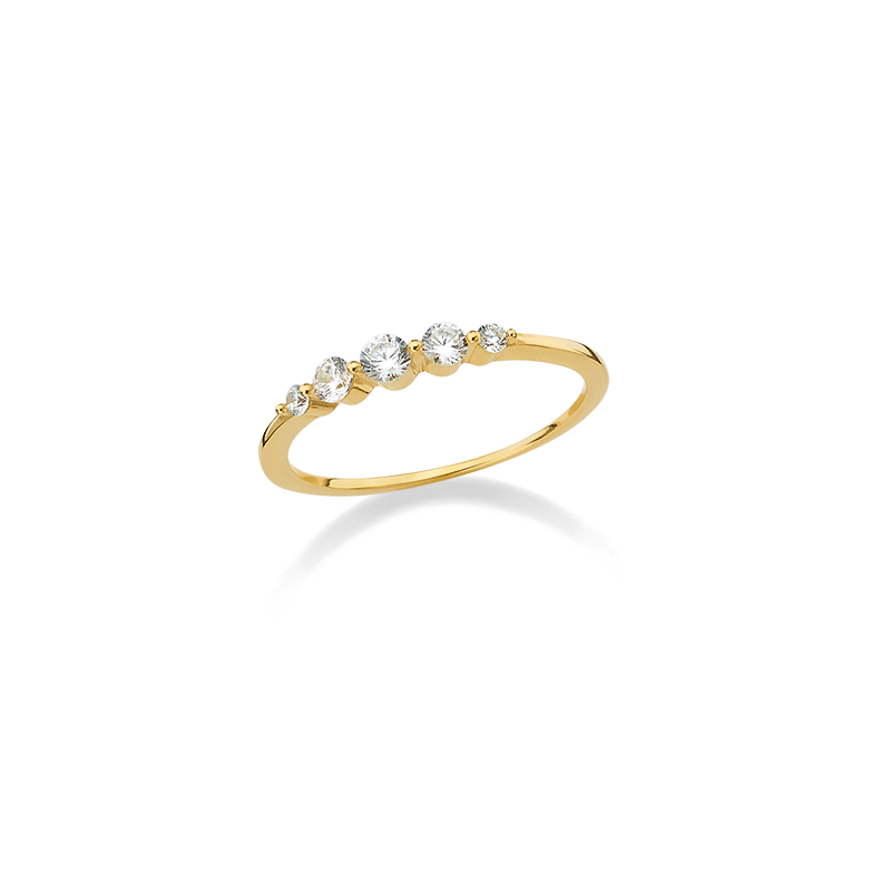 Damenring 333/- Gelbgold Zirkonia